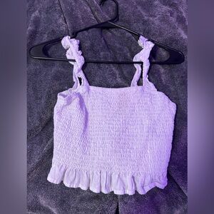 White cropped tank top